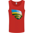 Curled Rwanda Flag Rwandan Day Football Mens Vest Tank Top Red