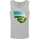 Curled Rwanda Flag Rwandan Day Football Mens Vest Tank Top Sports Grey