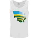 Curled Rwanda Flag Rwandan Day Football Mens Vest Tank Top White