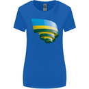 Curled Rwanda Flag Rwandan Day Football Womens Wider Cut T-Shirt Royal Blue