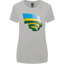 Curled Rwanda Flag Rwandan Day Football Womens Wider Cut T-Shirt Sports Grey