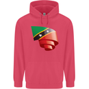 Curled Saint Kitts and Nevis Flag Day Football Childrens Kids Hoodie Heliconia