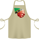 Curled Saint Kitts and Nevis Flag Day Football Cotton Apron 100% Organic Khaki