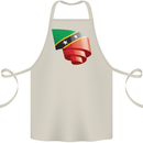 Curled Saint Kitts and Nevis Flag Day Football Cotton Apron 100% Organic Natural