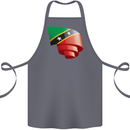 Curled Saint Kitts and Nevis Flag Day Football Cotton Apron 100% Organic Steel