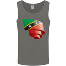 Curled Saint Kitts and Nevis Flag Day Football Mens Vest Tank Top Charcoal