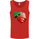 Curled Saint Kitts and Nevis Flag Day Football Mens Vest Tank Top Red