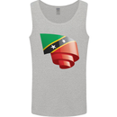 Curled Saint Kitts and Nevis Flag Day Football Mens Vest Tank Top Sports Grey