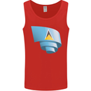 Curled Saint Lucia Flag Lucian Day Football Mens Vest Tank Top Red