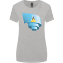 Curled Saint Lucia Flag Lucian Day Football Womens Wider Cut T-Shirt Sports Grey