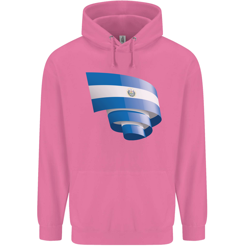 Curled Salvador Flag Salvadoran Day Football Childrens Kids Hoodie Azalea