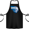Curled Salvador Flag Salvadoran Day Football Cotton Apron 100% Organic Black