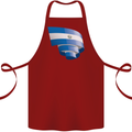 Curled Salvador Flag Salvadoran Day Football Cotton Apron 100% Organic Maroon