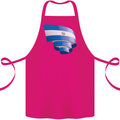 Curled Salvador Flag Salvadoran Day Football Cotton Apron 100% Organic Pink