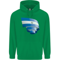 Curled Salvador Flag Salvadoran Day Football Mens 80% Cotton Hoodie Irish Green
