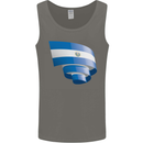 Curled Salvador Flag Salvadoran Day Football Mens Vest Tank Top Charcoal