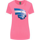 Curled Salvador Flag Salvadoran Day Football Womens Wider Cut T-Shirt Azalea