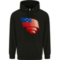 Curled Samoa Flag Samoan Day Football Childrens Kids Hoodie Black