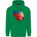 Curled Samoa Flag Samoan Day Football Childrens Kids Hoodie Irish Green
