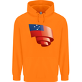 Curled Samoa Flag Samoan Day Football Childrens Kids Hoodie Orange
