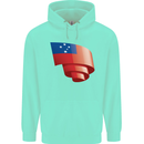 Curled Samoa Flag Samoan Day Football Childrens Kids Hoodie Peppermint