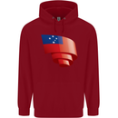 Curled Samoa Flag Samoan Day Football Childrens Kids Hoodie Red