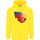 Curled Samoa Flag Samoan Day Football Childrens Kids Hoodie Yellow
