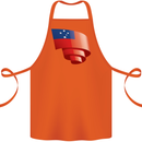 Curled Samoa Flag Samoan Day Football Cotton Apron 100% Organic Orange