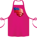 Curled Samoa Flag Samoan Day Football Cotton Apron 100% Organic Pink