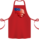 Curled Samoa Flag Samoan Day Football Cotton Apron 100% Organic Red