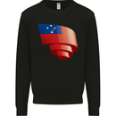 Curled Samoa Flag Samoan Day Football Kids Sweatshirt Jumper Black
