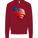 Curled Samoa Flag Samoan Day Football Kids Sweatshirt Jumper Red
