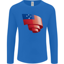 Curled Samoa Flag Samoan Day Football Mens Long Sleeve T-Shirt Royal Blue