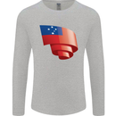 Curled Samoa Flag Samoan Day Football Mens Long Sleeve T-Shirt Sports Grey