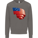 Curled Samoa Flag Samoan Day Football Mens Sweatshirt Jumper Charcoal