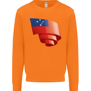 Curled Samoa Flag Samoan Day Football Mens Sweatshirt Jumper Orange