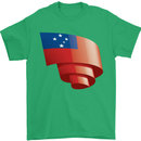 Curled Samoa Flag Samoan Day Football Mens T-Shirt 100% Cotton Irish Green