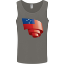 Curled Samoa Flag Samoan Day Football Mens Vest Tank Top Charcoal