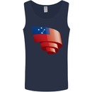 Curled Samoa Flag Samoan Day Football Mens Vest Tank Top Navy Blue
