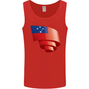 Curled Samoa Flag Samoan Day Football Mens Vest Tank Top Red