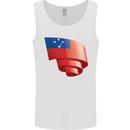Curled Samoa Flag Samoan Day Football Mens Vest Tank Top White