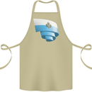 Curled San Marino Flag Sammarinese Day Football Cotton Apron 100% Organic Khaki