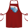 Curled San Marino Flag Sammarinese Day Football Cotton Apron 100% Organic Maroon