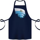 Curled San Marino Flag Sammarinese Day Football Cotton Apron 100% Organic Navy Blue