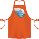 Curled San Marino Flag Sammarinese Day Football Cotton Apron 100% Organic Orange