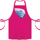 Curled San Marino Flag Sammarinese Day Football Cotton Apron 100% Organic Pink
