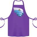 Curled San Marino Flag Sammarinese Day Football Cotton Apron 100% Organic Purple
