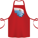 Curled San Marino Flag Sammarinese Day Football Cotton Apron 100% Organic Red