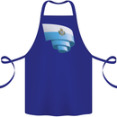Curled San Marino Flag Sammarinese Day Football Cotton Apron 100% Organic Royal Blue