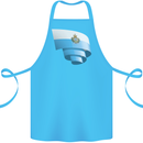 Curled San Marino Flag Sammarinese Day Football Cotton Apron 100% Organic Turquoise